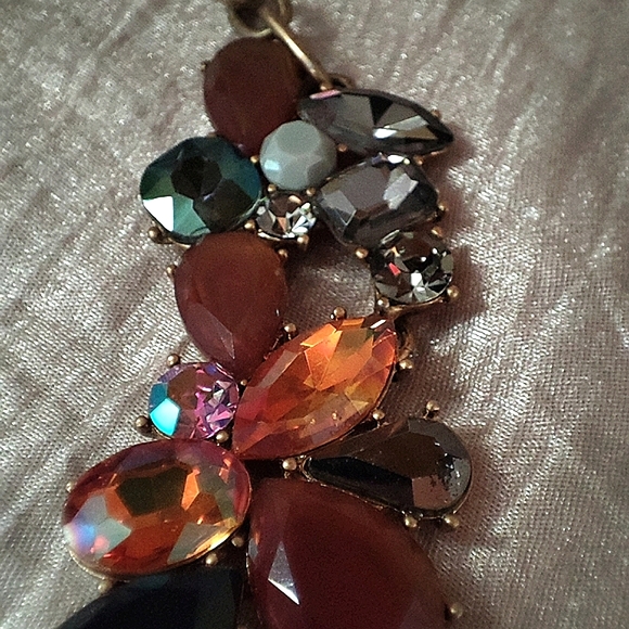 J. Crew Mega Rhinestone Collar Bone Bib Statement Necklace New With Dustbag - Picture 6 of 14